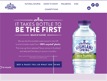 Tablet Screenshot of highlandspring.com
